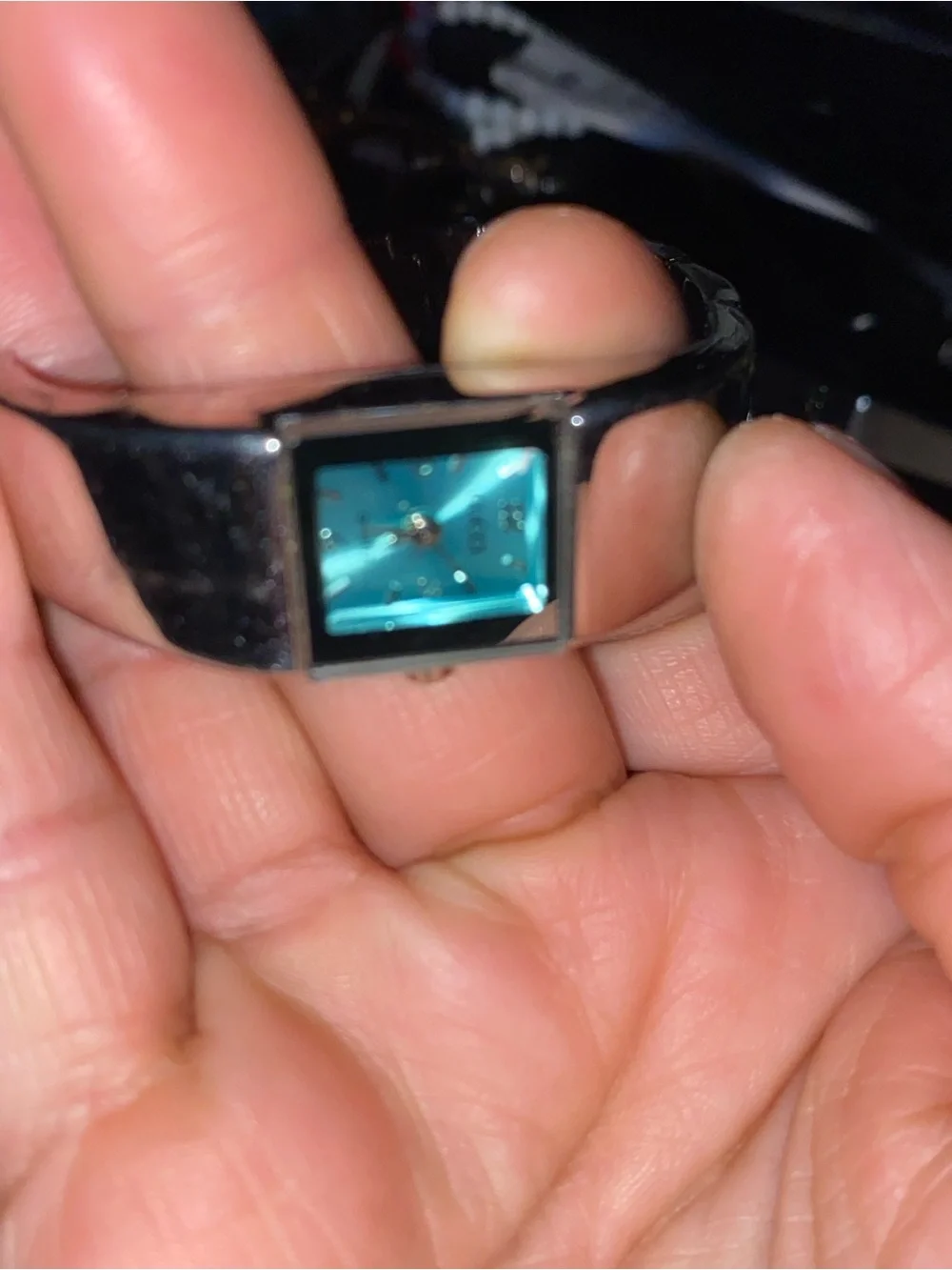 Gucci Silver Stainless Steel Bracelet Watch with Turquoise Dial